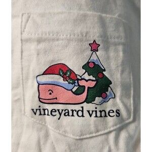 Vineyard Vines Christmas Santa Long Sleeve Tee Size S
